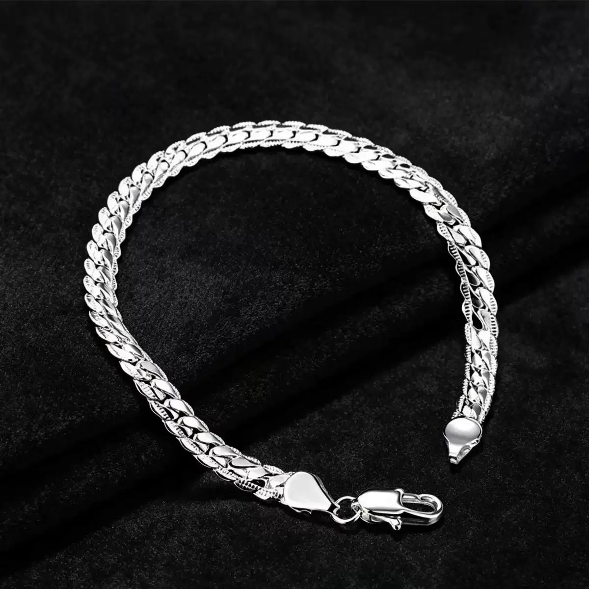Lobster Clasp Silver - 925 Sterling Silver Bracelet 5mm 18/19/20cm
