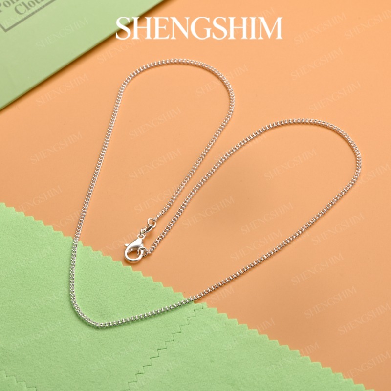 Lobster Clasp Silver - SHENSHIM 925 Sterling Silver 2MM Curb