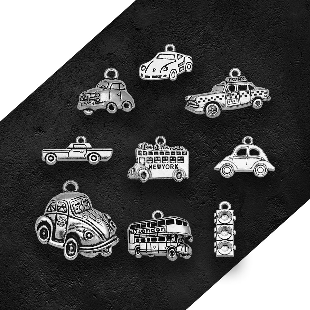Silver Plated Taxi Bus Car Tra - огляд і ціна Jewelry Making London