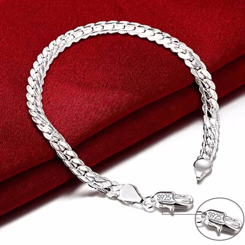 925 Sterling Silver Bracelet 5 - огляд і ціна Lobster Clasp Silver