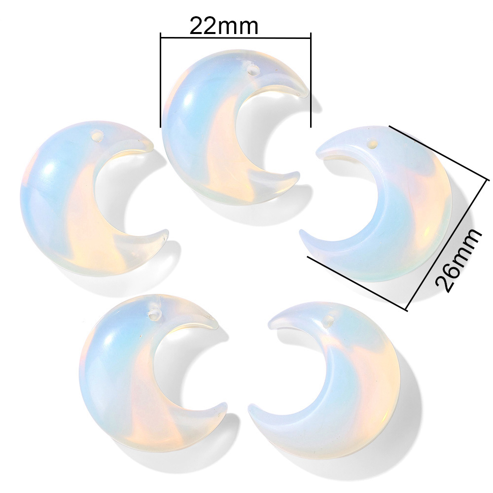 2PCS Natural Crescent Moon Cha - огляд і ціна Jewelry Making Drill